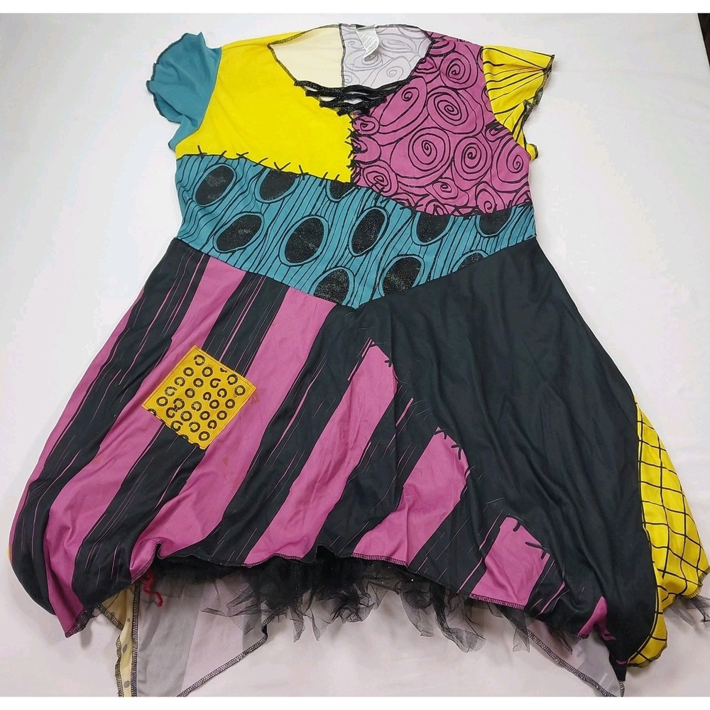 NIGHTMARE Before Christmas Womens Sally Halloween Costume Dress - Sz 2X XXL